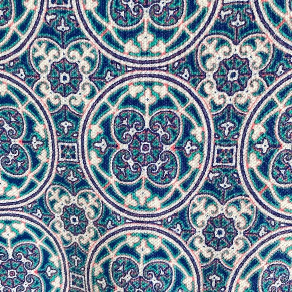 T by Talbots Ladies Multicolor Medallion Boatneck 3/4 Length Casual Tee, S - Picture 7 of 7